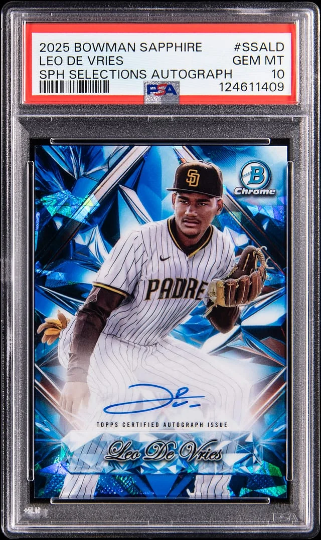 2025 Bowman Chrome Leo De Vries Sapphire Selections Autograph #SSA-LD card image