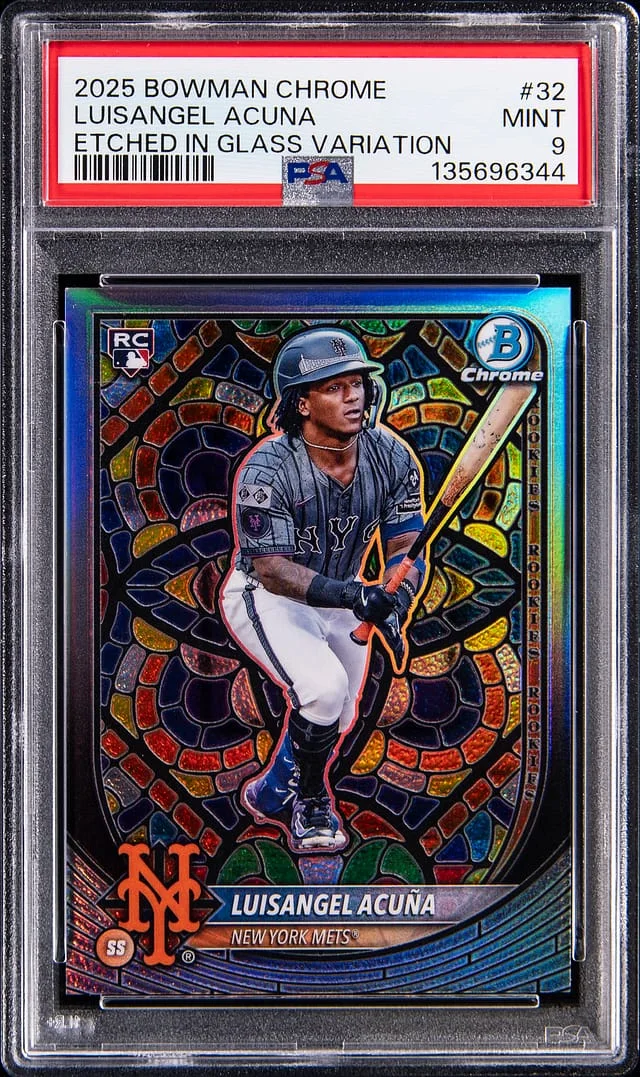 2025 Bowman Chrome Luisangel Acuna Etched In Glass Variation #32 card image