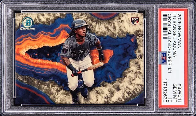 2025 Bowman Chrome Luisangel Acuna Crystalized SuperFractor #BWC-11 card image