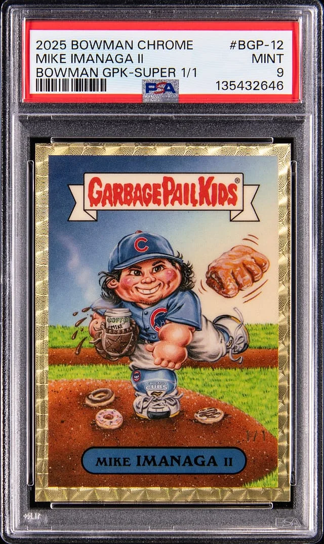 2025 Bowman Chrome Mike Imanaga II/Shota Imanaga Bowman Garbage Pail Kids SuperFractor #BGP-12 card image
