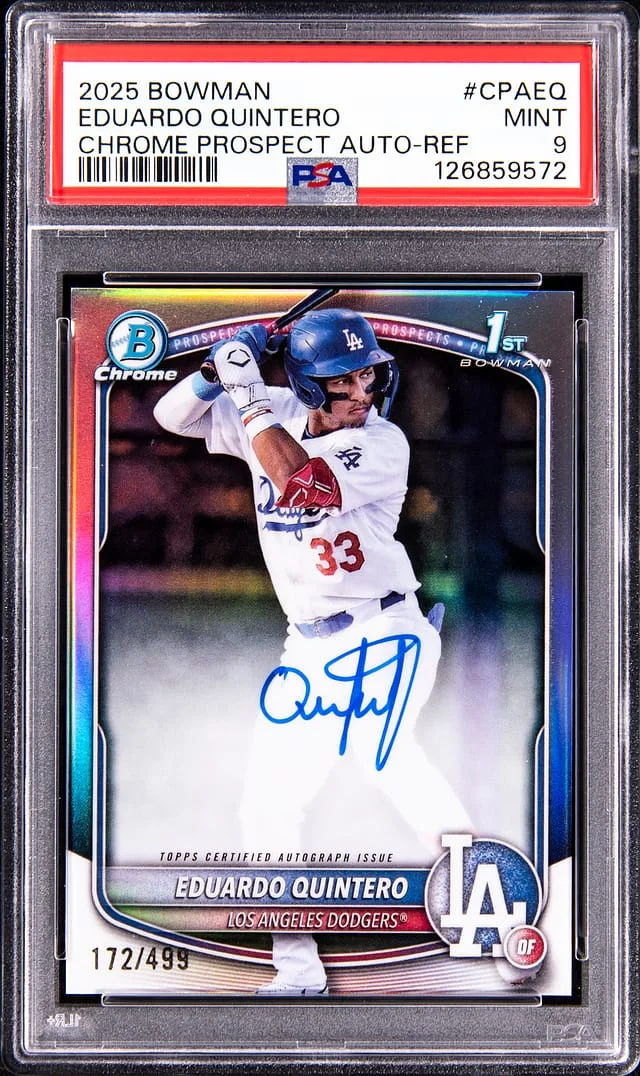 2025 Bowman Chrome Prospects Eduardo Quintero Autograph Refractor #CPA-EQ card image