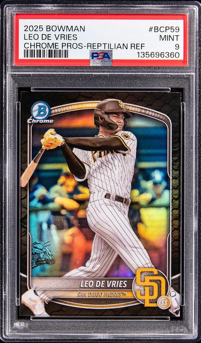 2025 Bowman Chrome Prospects Leo De Vries Reptilian Refractor #BCP-59 card image