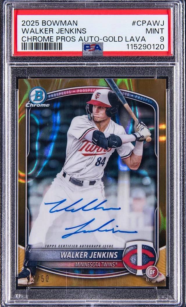 2025 Bowman Chrome Prospects Walker Jenkins Autographs Gold Lava #CPA-WJ card image