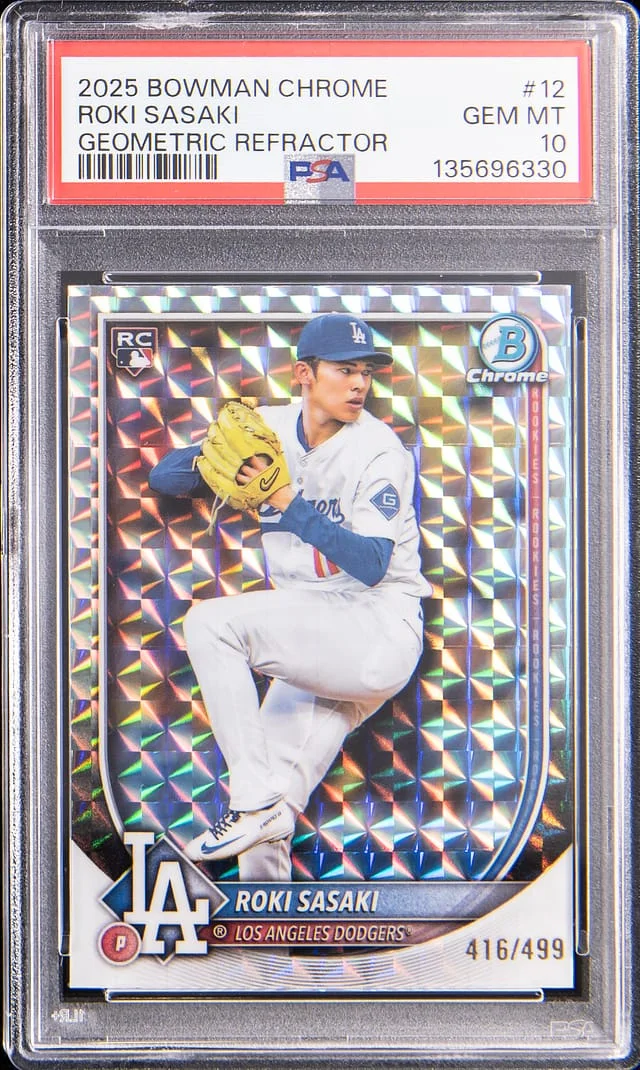 2025 Bowman Chrome Roki Sasaki Geometric Refractor #12 card image