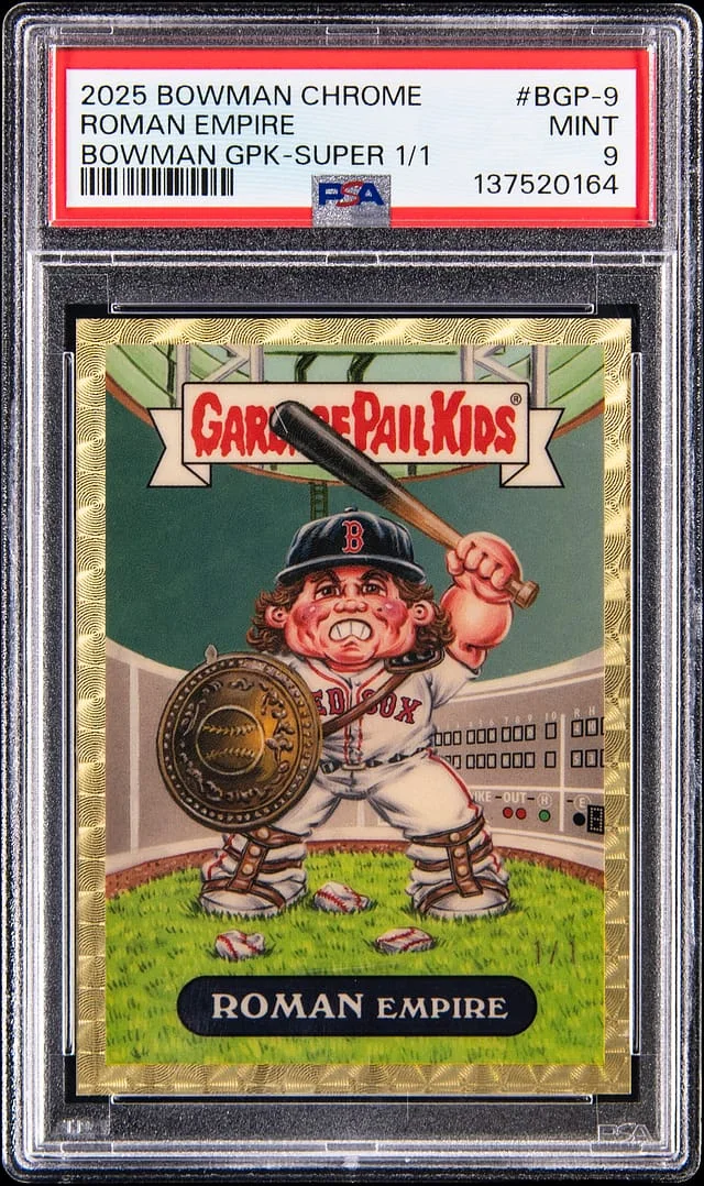 2025 Bowman Chrome Roman Empire (Roman Anthony) Bowman Garage Pail Kids Superfractor #BGP-9 card image
