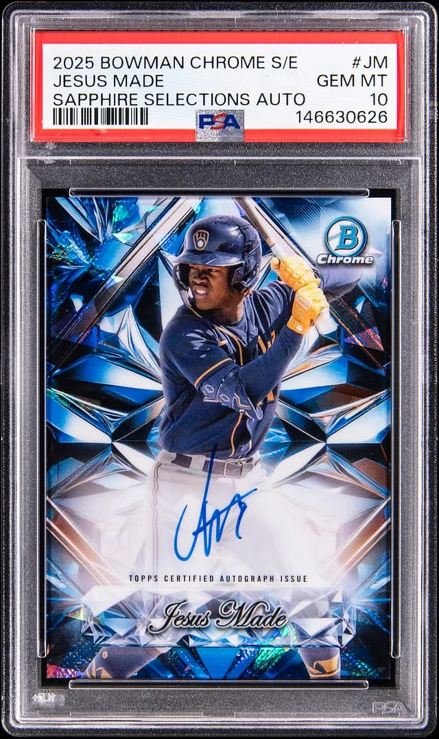 2025 Bowman Chrome Sapphire Jesus Made Edition Sapphire Selections Autograph #SSA-JM card image