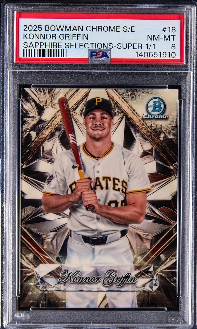 2025 Bowman Chrome Sapphire Konnor Griffin Edition Sapphire Selections SuperFractor #SS-18 card image