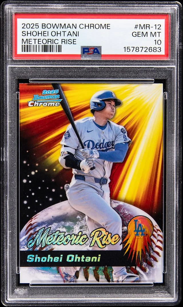 2025 Bowman Chrome Shohei Ohtani Meteoric Rise #MR-12 card image