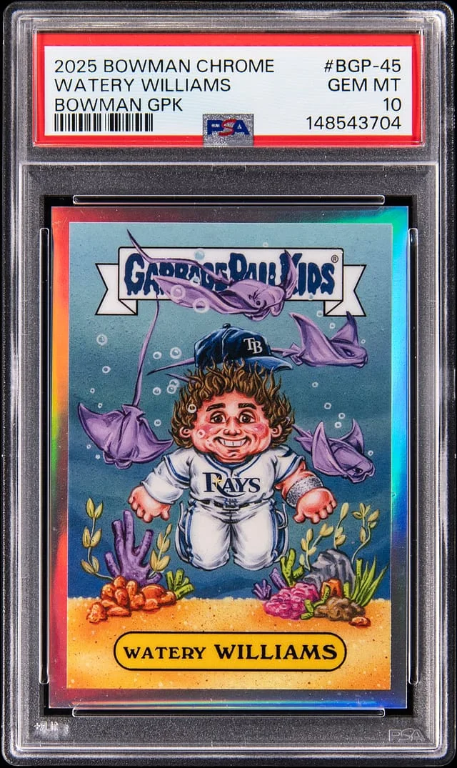 2025 Bowman Chrome Watery Williams Bowman Garbage Pail Kids #BGP-45 card image