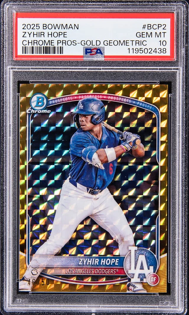 2025 Bowman Chrome Zyhir Hope Prospect-Gold Geometric #BCP2 card image