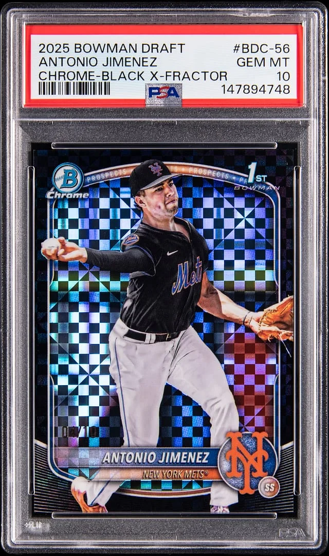 2025 Bowman Draft Antonio Jimenez Chrome Black X-Fractor #BDC-56 card image