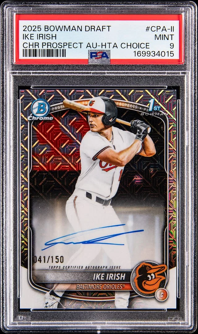 2025 Bowman Draft Ike Irish Chrome Prospect Autograph #CPA-II card image