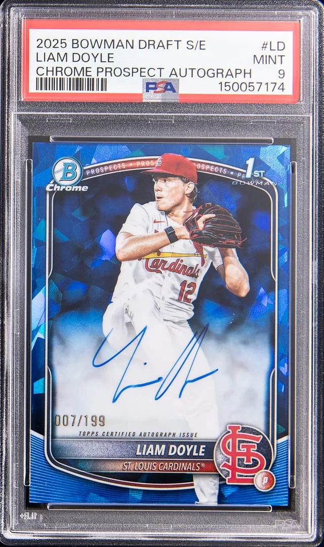 2025 Bowman Draft Sapphire Liam Doyle Edition Chrome Prospect Autograph #CPA-LD card image