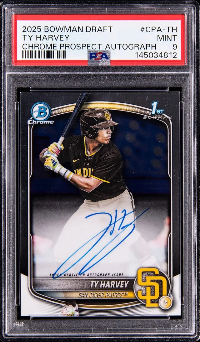 2025 Bowman Draft Ty Harvey Chrome Prospect Autograph #CPA-TH card image