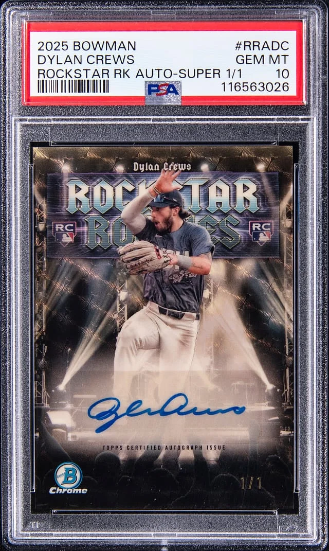 2025 Bowman Dylan Crews Rockstar Autograph Superfractor #RRA-DC card image