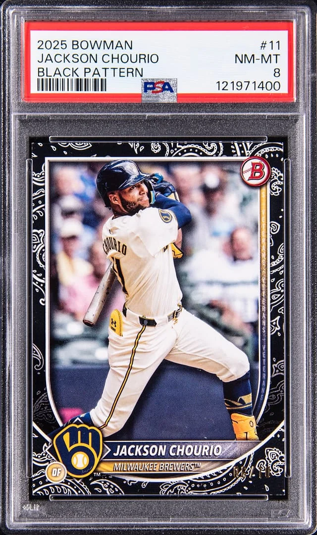 2025 Bowman Jackson Chourio Black Pattern #11 card image