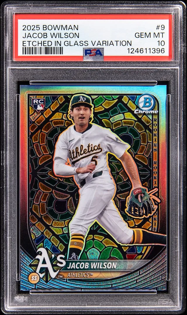 2025 Bowman Jacob Wilson Etched In Glass Variation #9 card image