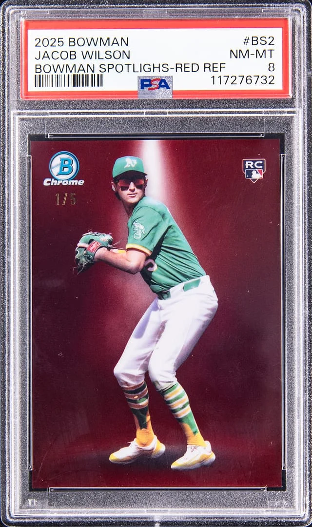 2025 Bowman Jacob Wilson Bowman Spotlights Red Refractor #BS2 card image