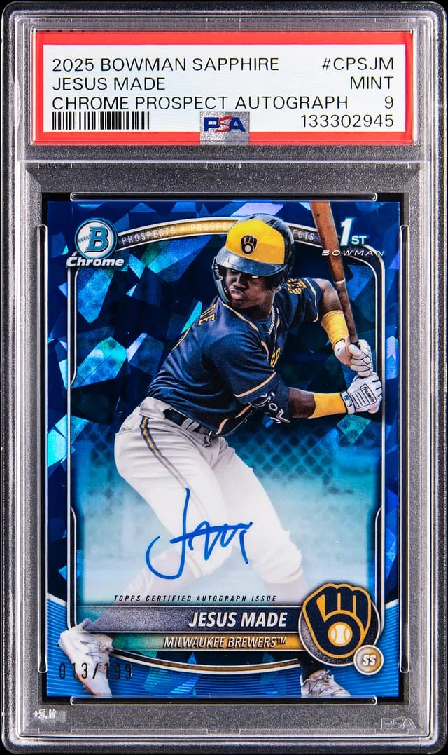 2025 Bowman Jesus Made Sapphire Edition Chrome Prospect Autograph #CPS-JM card image
