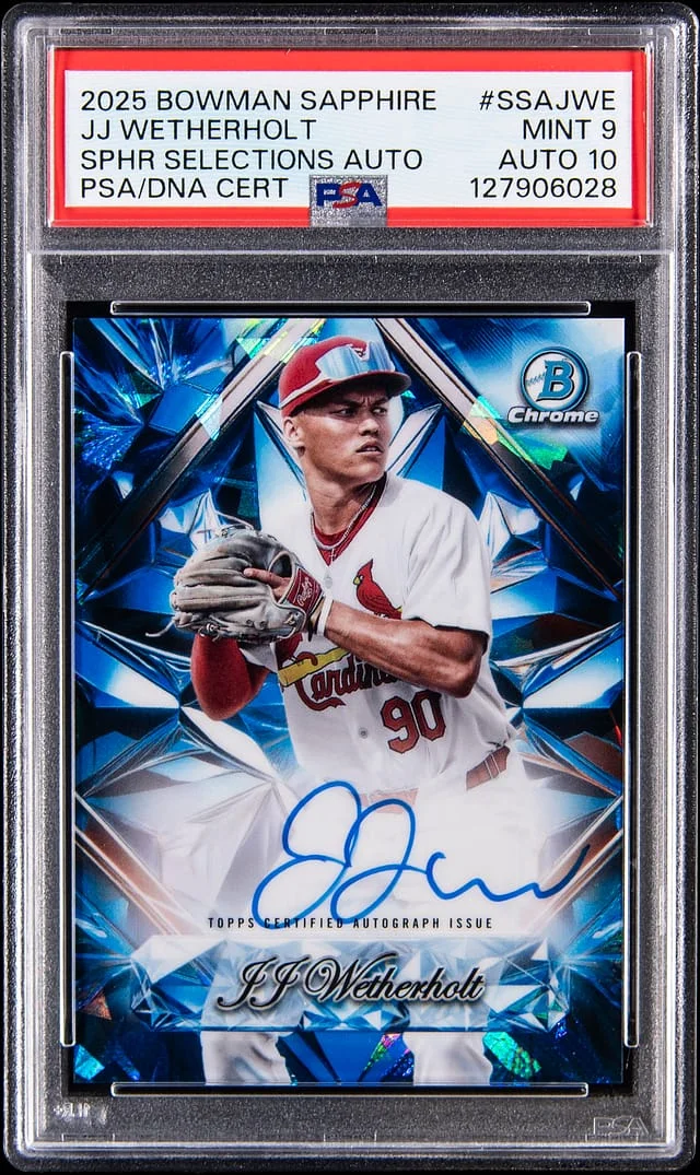 2025 Bowman JJ Wetherholt Sapphire Edition Sapphire Selections Autograph #SSA-JWE card image
