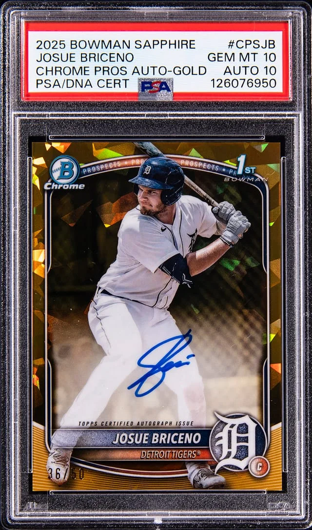 2025 Bowman Josue Briceno Sapphire Chrome Prospect Autographs #CPS-JB card image