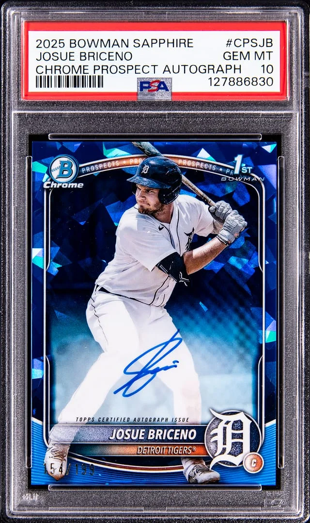 2025 Bowman Josue Briceno Sapphire Chrome Prospect Autograph #CPSJB card image