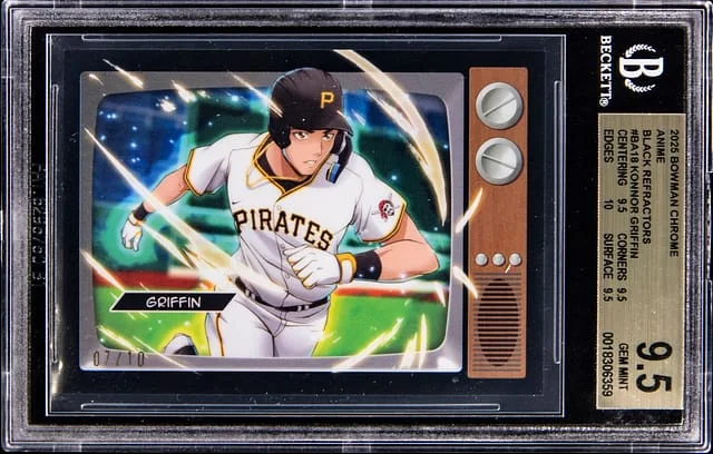 2025 Bowman Konnor Griffin Anime Black Refractor #BA-18 card image