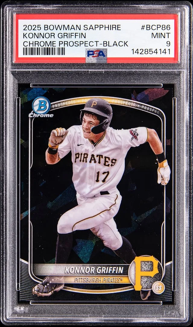 2025 Bowman Konnor Griffin Sapphire Chrome Prospect Black #BCP-86 card image