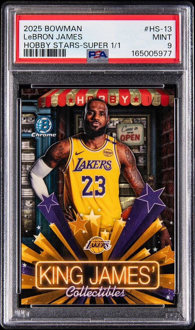 2025 Bowman LeBron James Hobby Stars SuperFractor #HS-13 card image
