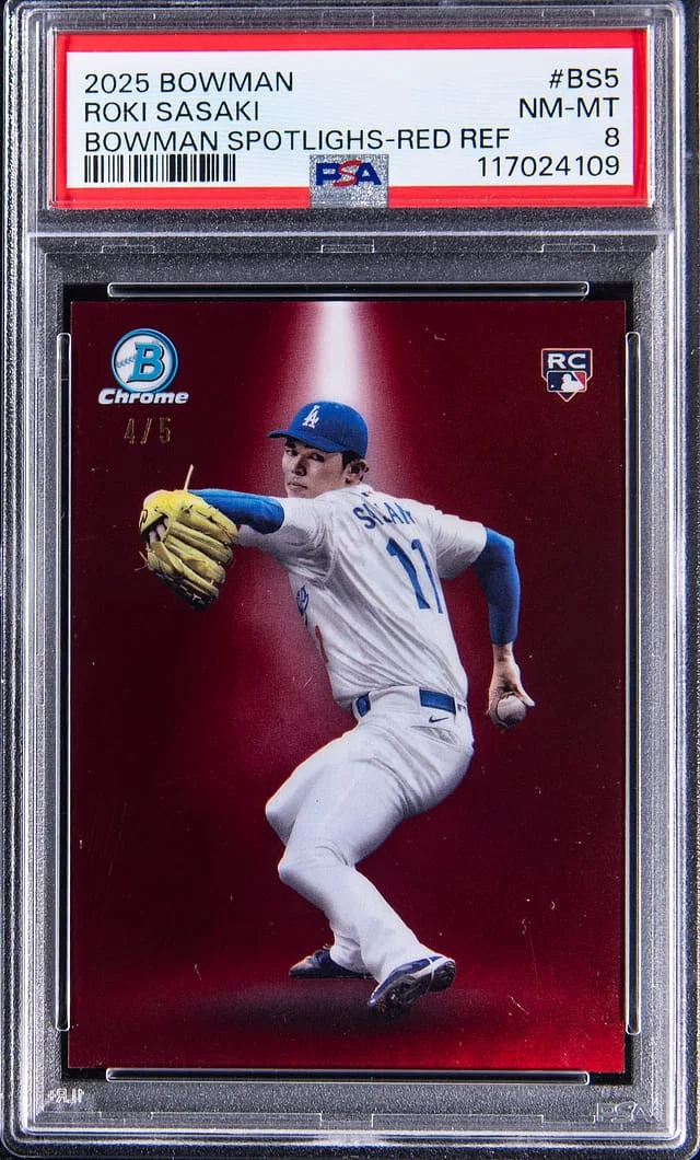 2025 Bowman Roki Sasaki Sportlights Red Refractor #BS-5 card image