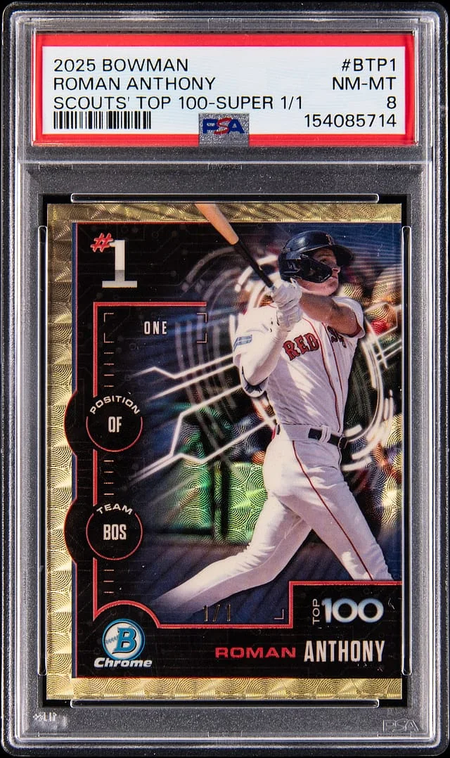 2025 Bowman Roman Anthony Scout's Top 100 SuperFractor #BTP-1 card image
