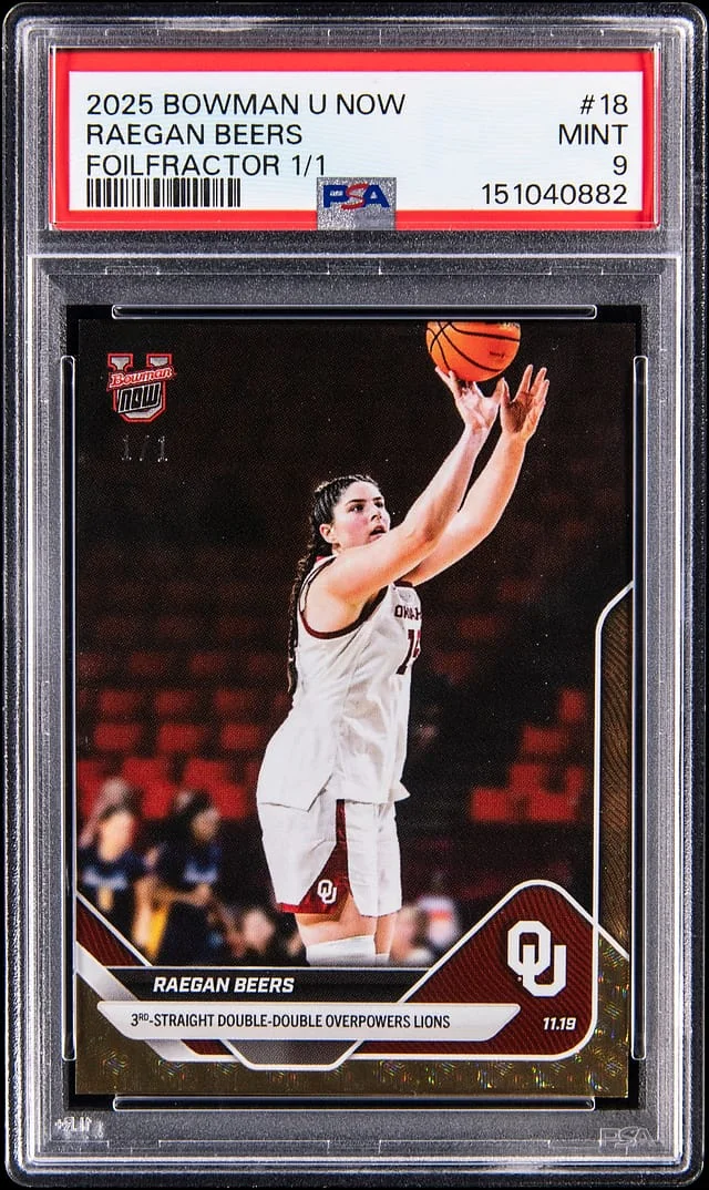 2025 Bowman University Raegan Beers Now FoilFractor #18 card image