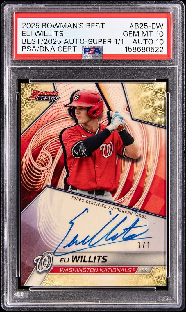 2025 Bowman's Best Eli Willits of '25 Autographs SuperFractor #B25-EW card image