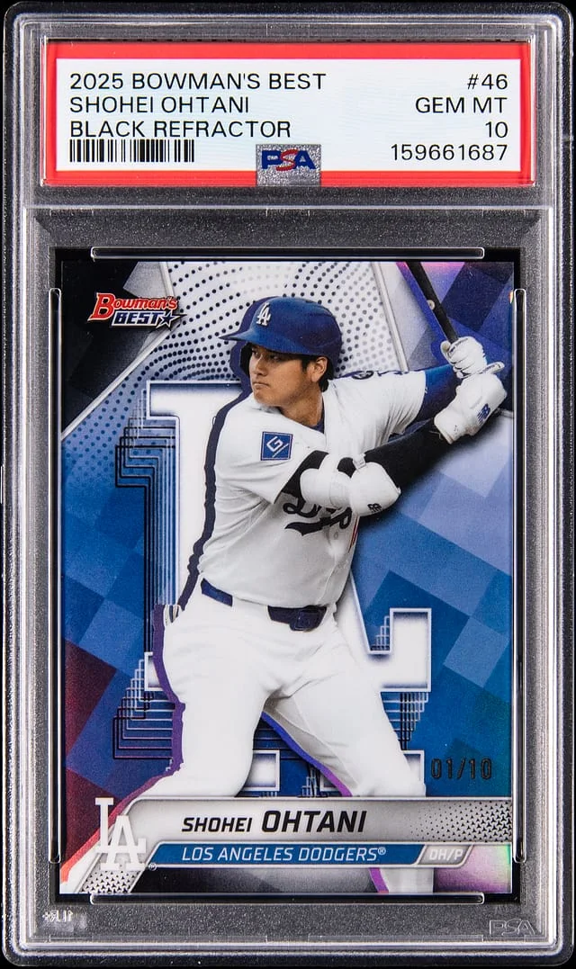 2025 Bowman's Best Shohei Ohtani Black Refractor #46 card image