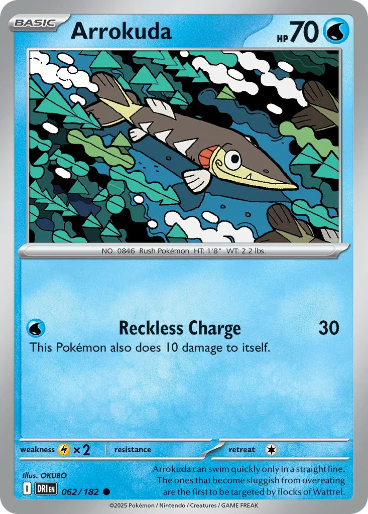 2025 Destined Rivals Arrokuda #062/182 Common card image