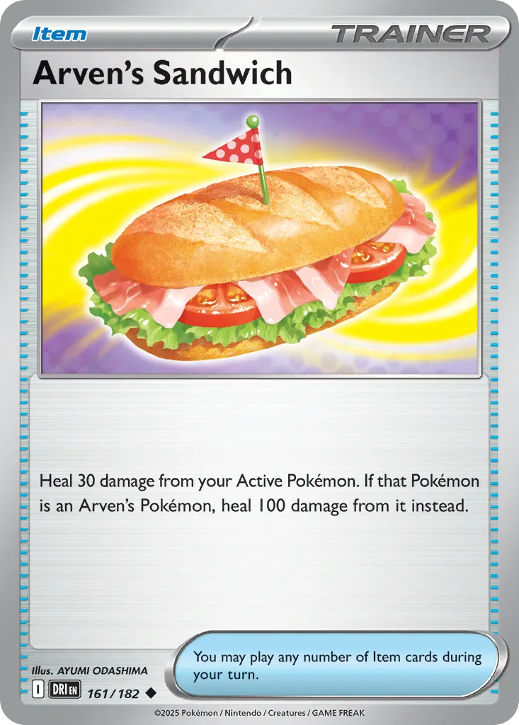 2025 Destined Rivals Arven's Sandwich Uncommon #161/182 Uncommon card image