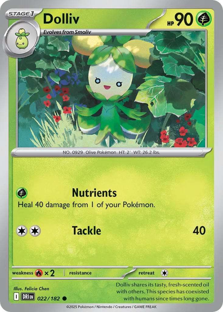 2025 Destined Rivals Dolliv Common #022/182 Common card image