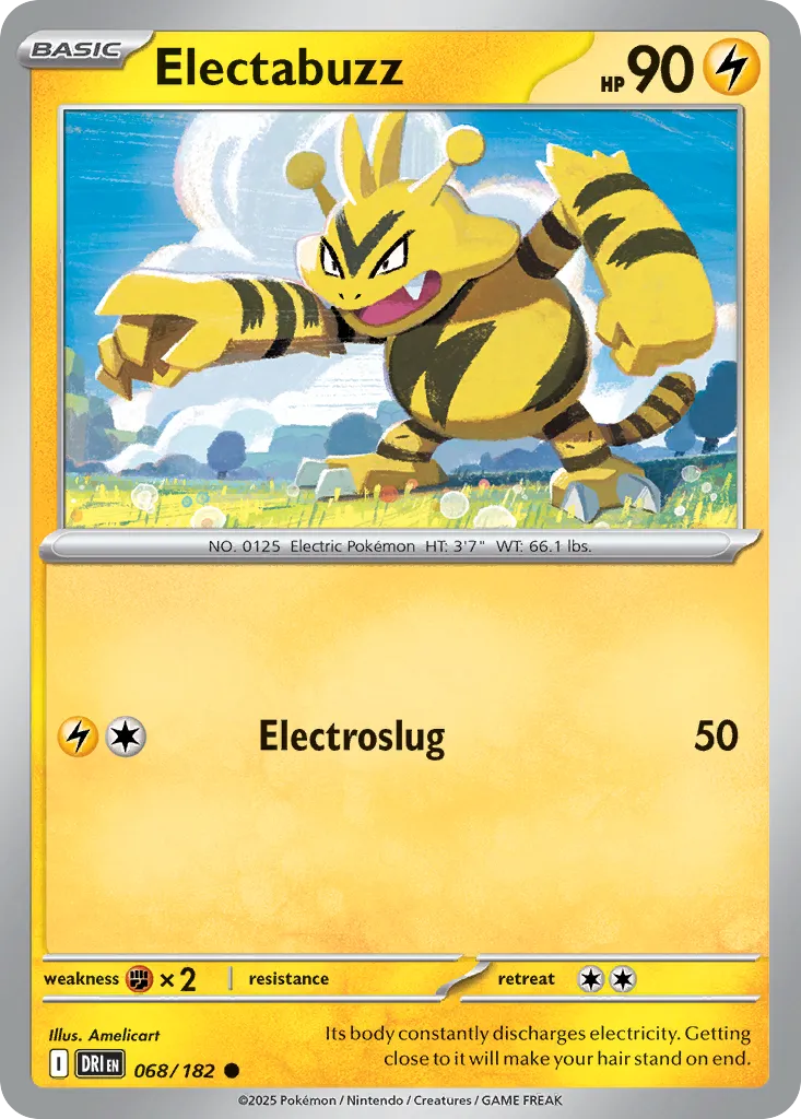 2025 Destined Rivals Electabuzz #068/182 Common card image