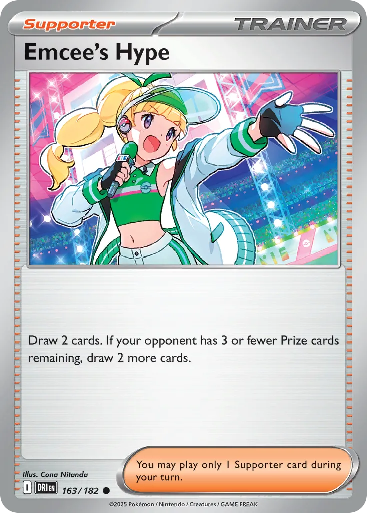 2025 Destined Rivals Emcee's Hype Common #163/182 Common card image