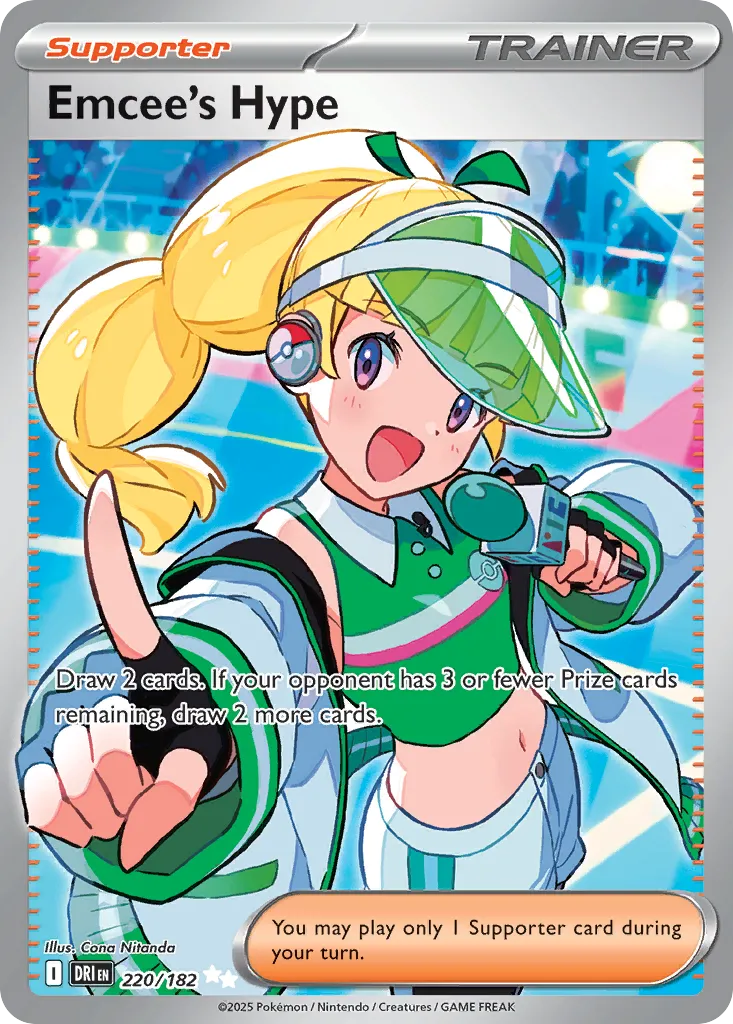 2025 Destined Rivals Emcee's Hype Ultra Rare #220/182 Ultra Rare card image