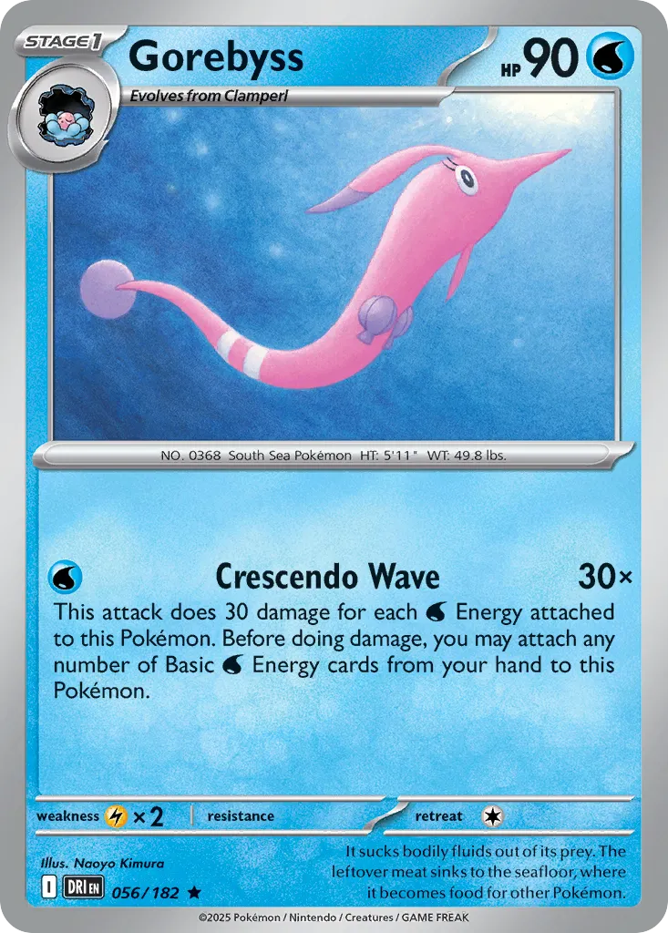 2025 Destined Rivals Gorebyss Rare #056/182 Rare card image