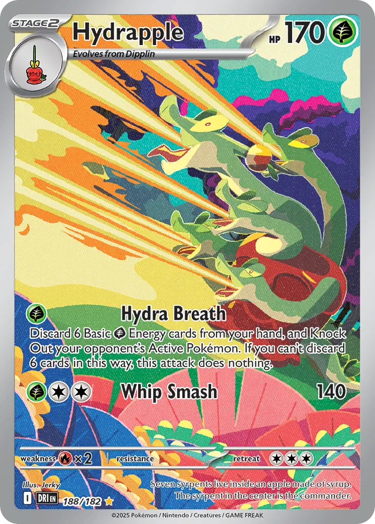 2025 Destined Rivals Hydrapple Illustration Rare #188/182 Illustration Rare card image