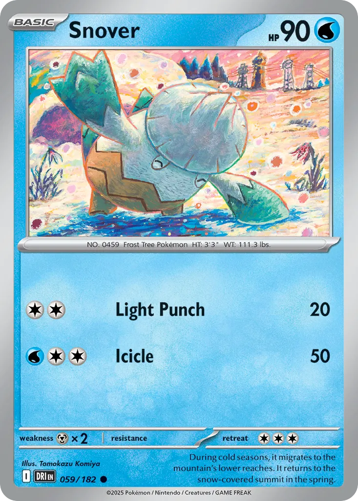 2025 Destined Rivals Snover #059/182 Common card image