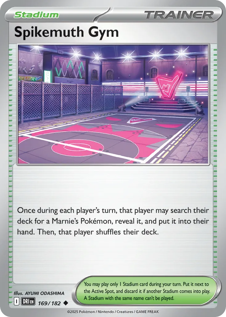 2025 Destined Rivals Spikemuth Gym Uncommon #169/182 Uncommon card image