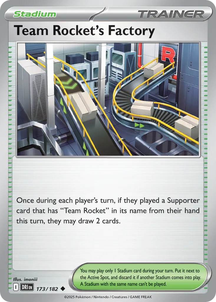 2025 Destined Rivals Team Rocket's Factory #173/182 Uncommon card image