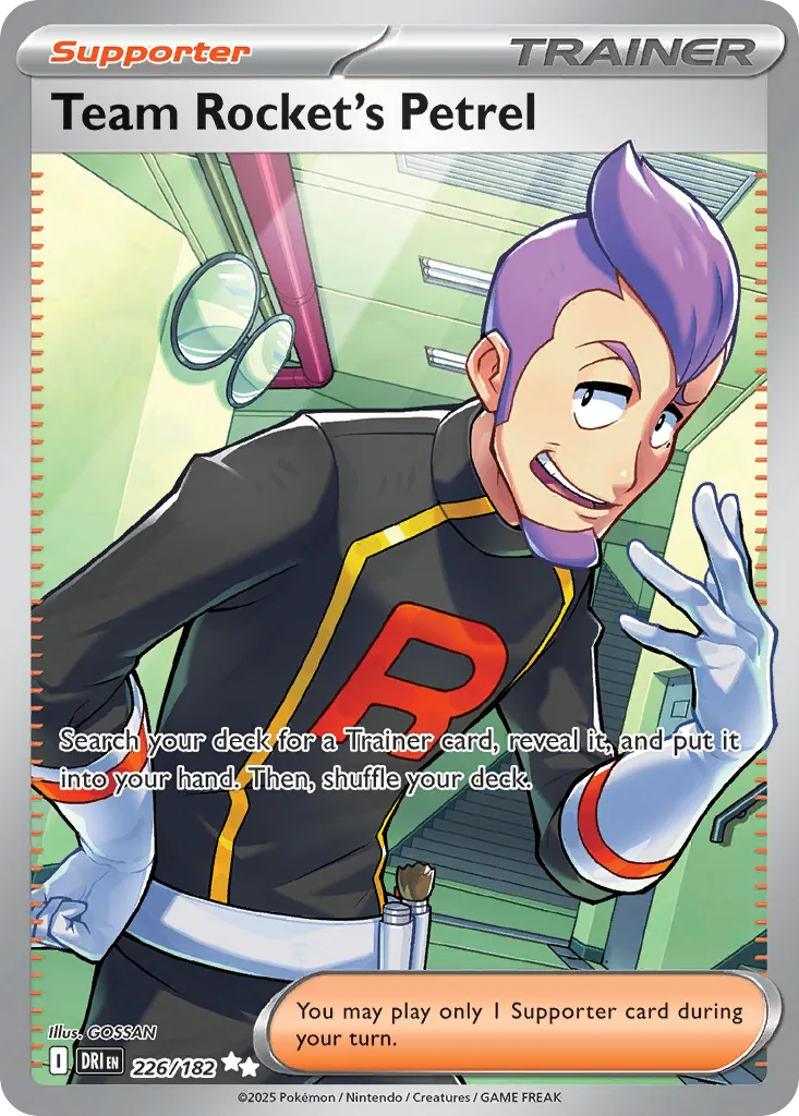 2025 Destined Rivals Team Rocket's Petrel Ultra Rare #226/182 Ultra Rare card image