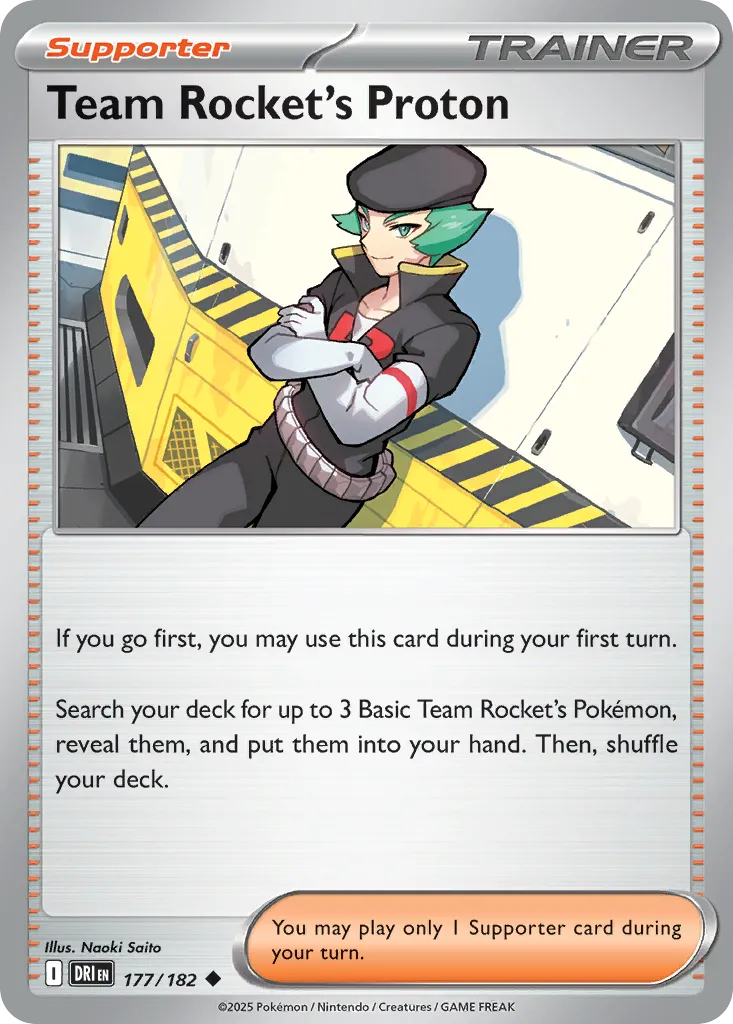 2025 Destined Rivals Team Rocket's Proton Uncommon #177/182 Uncommon card image