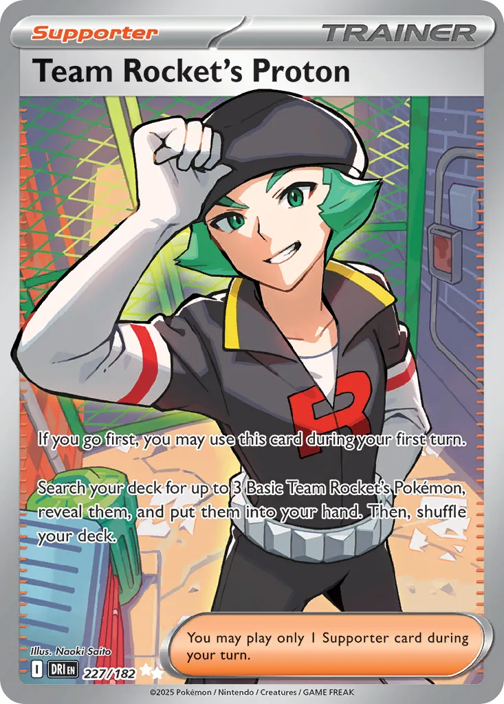 2025 Destined Rivals Team Rocket's Proton Ultra Rare #227/182 Ultra Rare card image