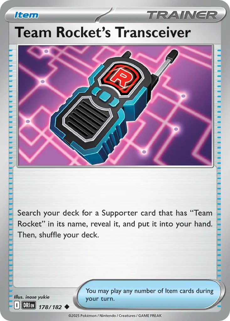 2025 Destined Rivals Team Rocket's Transceiver Uncommon #178/182 Uncommon card image