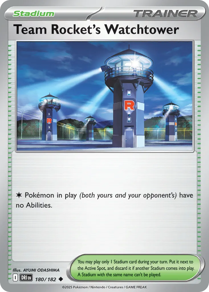 2025 Destined Rivals Team Rocket's Watchtower #180/182 Uncommon card image